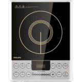 PHILIPS Induction Cooktop | HD4929/01 | Push Button | Silver | Black