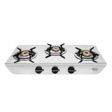 Preethi Stylo Steel Slim Stainless Steel Gas Stove | 3 Burner