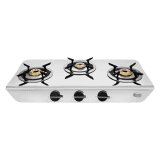 Preethi Stylo Steel Slim Stainless Steel Gas Stove | 3 Burner