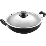 Pigeon Non Stick Big Kadai | SS Lid | Aluminium