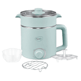Pigeon |  Swift Multi-Cook | 1.5L |  Double Layered Stainless Steel Steamer With Glass Lid  Cook Kettle | Blue