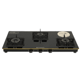 FABER Prince Plus Gas Stove | 3 Burner | Black