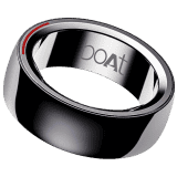 boAt Smartring Gen-1 with Premium Ceramic & Metal Build, Touch Controls | Charcoal Black