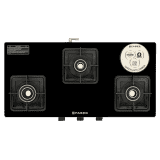 FABER Prince Plus Gas Stove | 3 Burner | Black