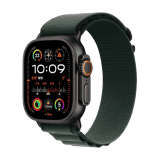Apple Watch Ultra 2 | GPS | Cellular | 49mm | S Size | Black Titanium with Dark Green Alpine Loop | Dark Green Strap | MX4Q3HN/A