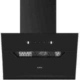 Elica |  EFL 207 HAC LTW VMS 90 Auto Clean Slant Glass 60 cm | Heat Autoclean | Filterless Powerful Suction | Low Noise Wall Mounted Chimney | Black