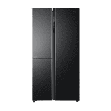 Haier 598 L | HRT-683KS | Triple Door Side By Side Refrigerator | Black Steel