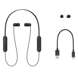 Sony Wireless In-Ear Headphones | WI-C200 | 15 Hours Battery Life | Black