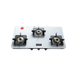 Pure Flames |  3 Burner | Tempered glass | Cooktop Rotary | White