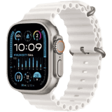 Apple Watch Ultra 2 | GPS + Cellular 49mm Titanium Case with White Ocean Band  | White Ocean Strap