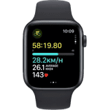 Apple Watch SE 2nd Gen | GPS + Cellular | 44 mm | Midnight Case & Midnight Sport Band | Midnight Strap | MRH83HN/A