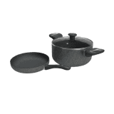 IMPEX | Royal Granite | 5 Layer | 3 Pcs | Non-Stick Coated Cookware Set  | Aluminium