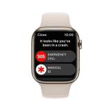 Apple Watch Series 8 | 41 mm | Gold Stainless Steel Case with Starlight Sport Band (GPS + Cellular)