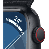Apple Watch Series 9 | GPS + Cellular 45mm Midnight Case & Midnight Sport Loop | Midnight Strap