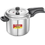 Prestige Svachh Deluxe Alpha Pressure Cooker  | 5.5 L |  Stainless Steel Induction Bottom | Aluminium