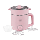 Pigeon | Swift Plus | 1.5L | Stovekraft |  Auto Shut-off |  Double Layered Food Grade Stainless  Inner wall With Glass Lid Multi-Cook Kettle | Pink