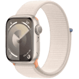 Apple Watch Series 9 GPS 41mm Starlight Aluminium Case with Starlight Sport Loop | Starlight Sport Strap