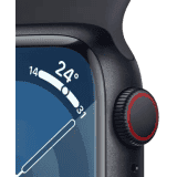 Apple Watch Series 9 | GPS + Cellular 41mm Midnight Case & Midnight Sport Band | Midnight Strap