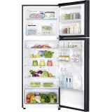 Samsung Frost Free Double Door Refrigerator | 385 L | 3 Star | Optimal Fresh Digital Inverter with Display | Luxe Black | RT42C553EBX/HL