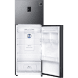 Samsung Frost Free Double Door Refrigerator | 385 L | 3 Star | Optimal Fresh Digital Inverter with Display | Luxe Black | RT42C553EBX/HL