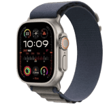 Apple Watch Ultra 2 GPS + Cellular 49mm Titanium Case with Blue Alpine Loop | Medium | Blue Strap