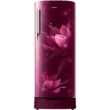 SAMSUNG 183 L | Direct Cool Single Door 2 Star Refrigerator | RR20C1812R8/HL | Blooming Saffron Red