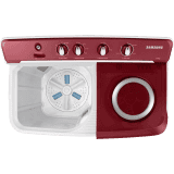 SAMSUNG 11.5 Kg Semi Automatic Top Load |  WT11A4600RR/TL | Grey, Red