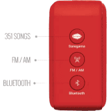 SAREGAMA Carvaan Mini Hindi Bluetooth Speaker | Sunset Red | SCM04