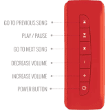 SAREGAMA Carvaan Mini Hindi Bluetooth Speaker | Sunset Red | SCM04
