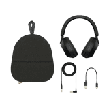 Sony Wireless Industry Leading Active Noise Cancelling Over Ear Headphones | 3 Min Quick Charge | Black | WH-1000XM5