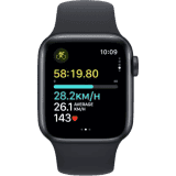Apple Watch SE | GPS + Cellular 40mm Midnight Case & Midnight Sport Band | Midnight Strap