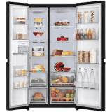 LG Frost Free Side by Side Refrigerator | GL-B257DBMX | 655 L | Black Glass