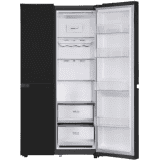 LG Frost Free Side by Side Refrigerator | GL-B257DBMX | 655 L | Black Glass