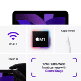 APPLE iPad Air | 5th gen | 64 GB ROM | 27.69 cm (10.9 inch) | Wi-Fi Only | Star Light | MM9F3HN/A