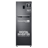 Samsung Digital Inverter Frost-Free Double Door Refrigerator Appliance | RT37C4523BX/HL | 322 L/3 Star | Luxe Black