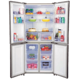 Haier 531 L Frost Free French Door Bottom Mount Inverter Technology Star Convertible Refrigerator  |  HRB-550KG  | Black |