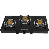 Faber Power 3BB BK Glass Manual Gas Stove | 3 Burners