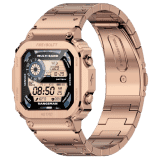 Fire Boltt Retro Smartwatch | 1.54 inch | Bluetooth call | Voice Assistance | Rose Gold  | BSW175
