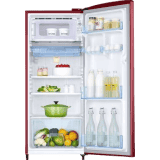 SAMSUNG 192 L Direct Cool Single Door 3 Star Refrigerator | RR20T1Y1YRH/HL | Scarlet Red