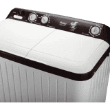 Haier 6.5 kg Semi Automatic Top Load | HTW65-187BO | White, Maroon