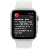 Apple Watch SE 2nd Gen | GPS | 44 mm | Heart Rate Monitor | Sleep Tracking | White Sport Band | MNK23HN/A