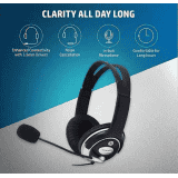 HP B4B09PA Wired Headset  | Black