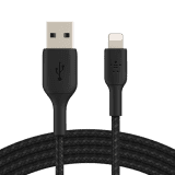 Belkin Braided Lightning to USB-A Cable | 15cm | Black | CAA002BT