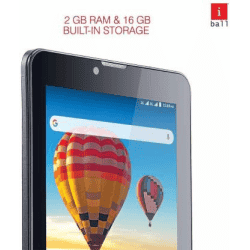 iBall Cleo S9 | 2 GB RAM 16 GB ROM 17.78 cm (7 inch) with 4G Tablet | Graphite Black