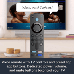 Fire TV Stick 3rd Gen with Alexa Voice Remote | includes TV controls | Stream HD Quality Video with Dolby Atoms Audio