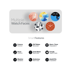 Fire-Boltt Legend Bluetooth Calling with 1.39'' Round Dial Free Size | Dual Button Technology Smartwatch | Black Strap