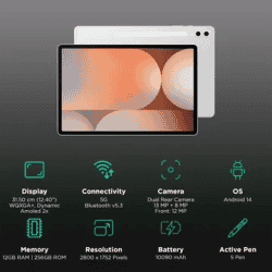 Samsung Galaxy TAB S10+ 5G | 12GB | 256GB | Platinum Silver | X826