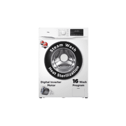 TCL Fully Automatic Front Load Washing Machine | 6.5 kg |  In built Heater | White | TWF65-P6S