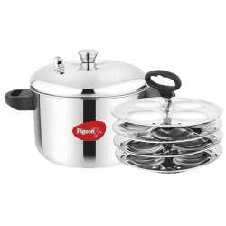Pigeon Stainless Steel Idly Maker | 4 Plates Compatible with Induction and Gas Stove | 15599