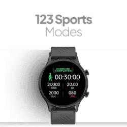 Fire-Boltt Legend Bluetooth Calling with 1.39'' Round Dial Free Size | Dual Button Technology Smartwatch | Black Strap